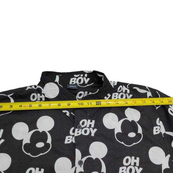 NEFF DISNEY COLLECTION MICKEY MOUSE BUTTON FRONT BLACK MEN SHIRT SIZE L NWT - Picture 5 of 8